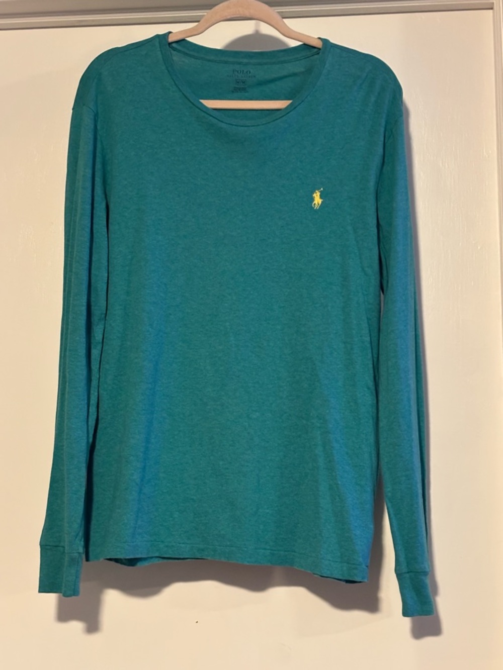 Polo by Ralph Lauren Teal Crewneck Tee with Navy Logo Print